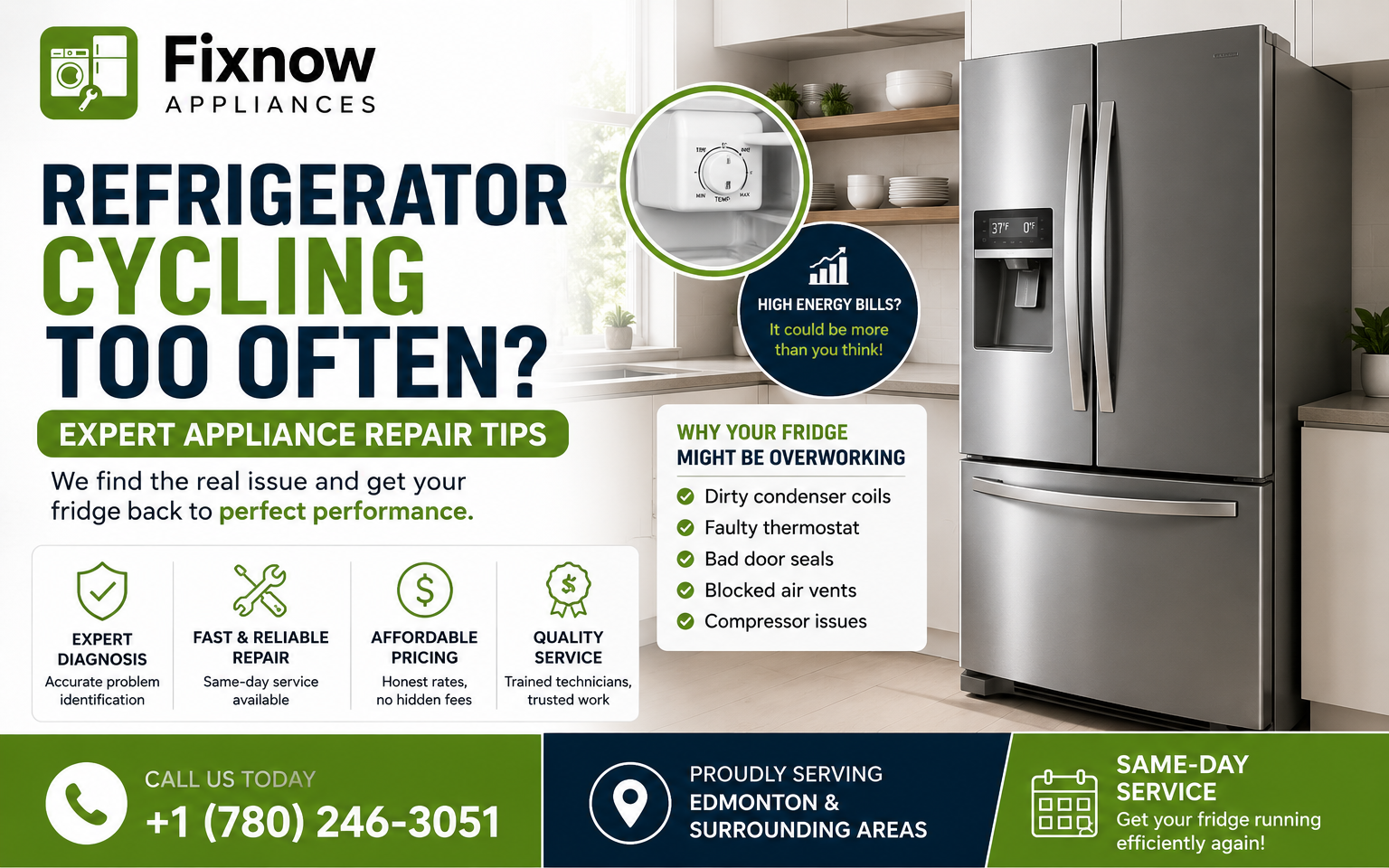 Refrigerator Cycling Too Often? Expert Repair Tips | FixNow Appliances